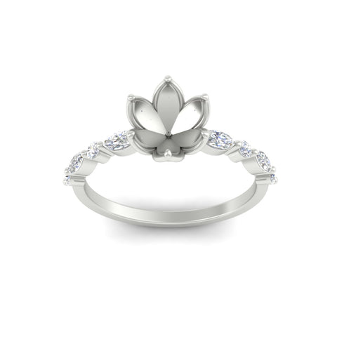 Tulip Setting Semi Mount Diamond Ring