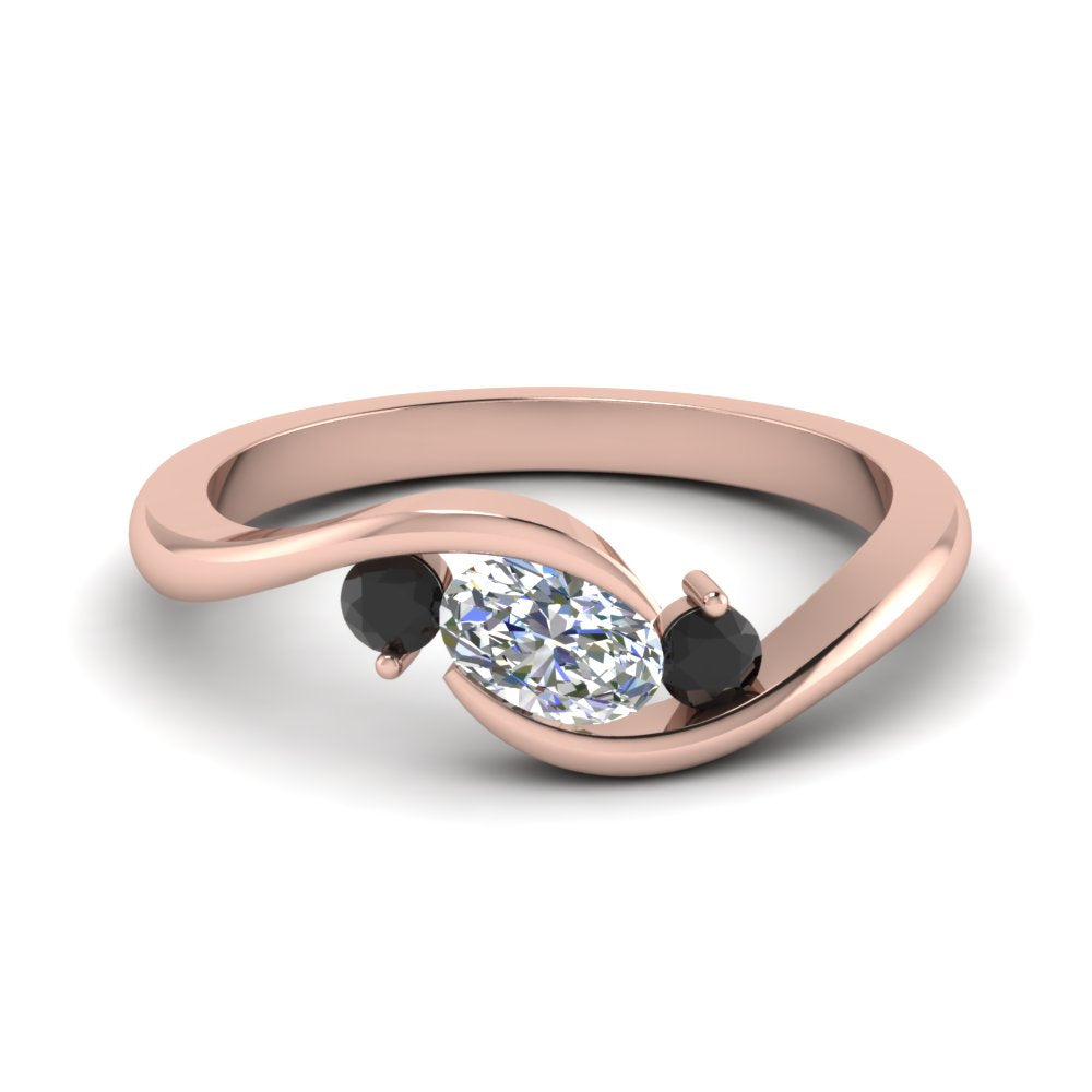 Twist 3 Stone Engagement Ring