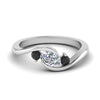 Load image into Gallery viewer, twist-3-stone-engagement-ring-with-black-diamond-in-white-gold-FD8896GBLACK-NL-WG