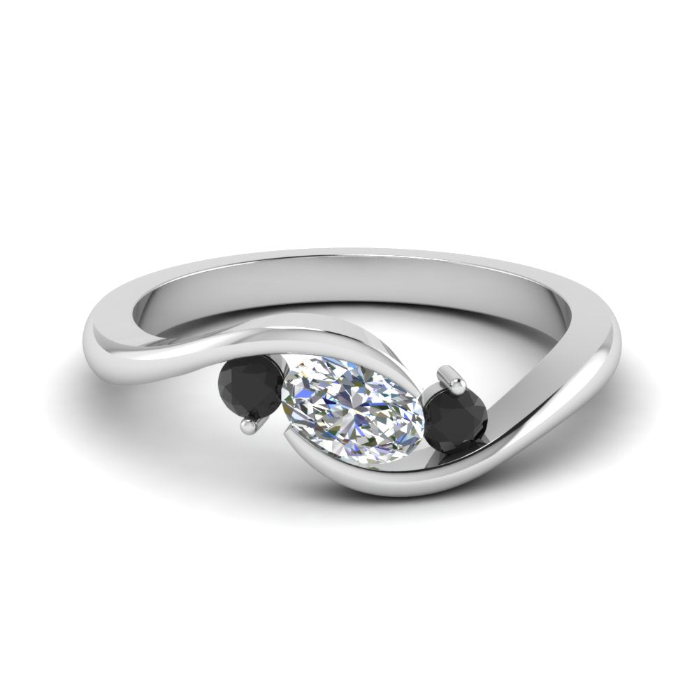 Twist 3 Stone Engagement Ring