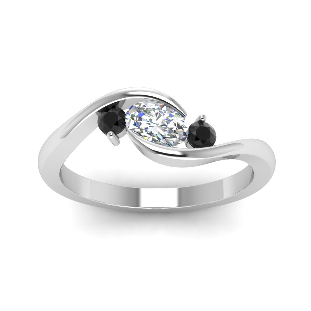Twist 3 Stone Engagement Ring