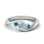 Load image into Gallery viewer, Twist 3 Stone Engagement Ring
