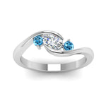 Load image into Gallery viewer, Twist 3 Stone Engagement Ring
