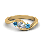 Load image into Gallery viewer, Twist 3 Stone Engagement Ring
