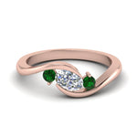 Load image into Gallery viewer, Twist 3 Stone Engagement Ring
