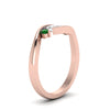 Load image into Gallery viewer, twist-3-stone-engagement-ring-with-emerald-in-rose-gold-FD8896GEMGRANGLE2-NL-RG