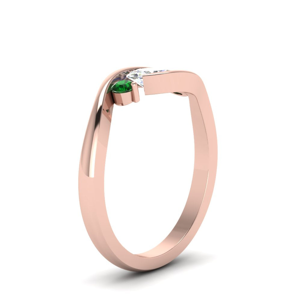 Twist 3 Stone Engagement Ring