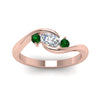 Load image into Gallery viewer, twist-3-stone-engagement-ring-with-emerald-in-rose-gold-FD8896GEMGRANGLE5-NL-RG