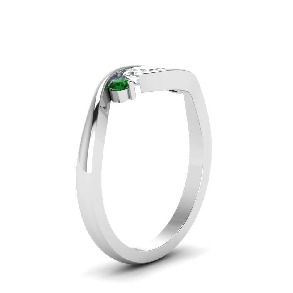 Twist 3 Stone Engagement Ring