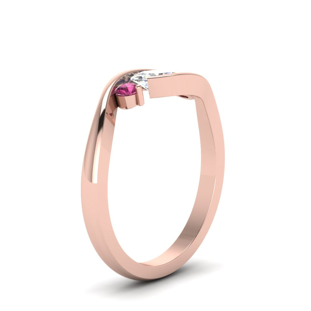 Twist 3 Stone Engagement Ring