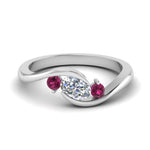 Load image into Gallery viewer, Twist 3 Stone Engagement Ring
