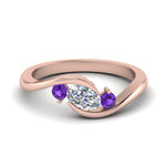 Load image into Gallery viewer, Twist 3 Stone Engagement Ring
