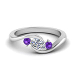 Load image into Gallery viewer, Twist 3 Stone Engagement Ring
