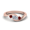 Load image into Gallery viewer, twist-3-stone-engagement-ring-with-ruby-in-rose-gold-FD8896GRUDR-NL-RG