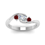 Load image into Gallery viewer, Twist 3 Stone Engagement Ring
