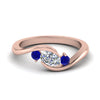 Load image into Gallery viewer, twist-3-stone-engagement-ring-with-sapphire-in-rose-gold-FD8896GSABL-NL-RG