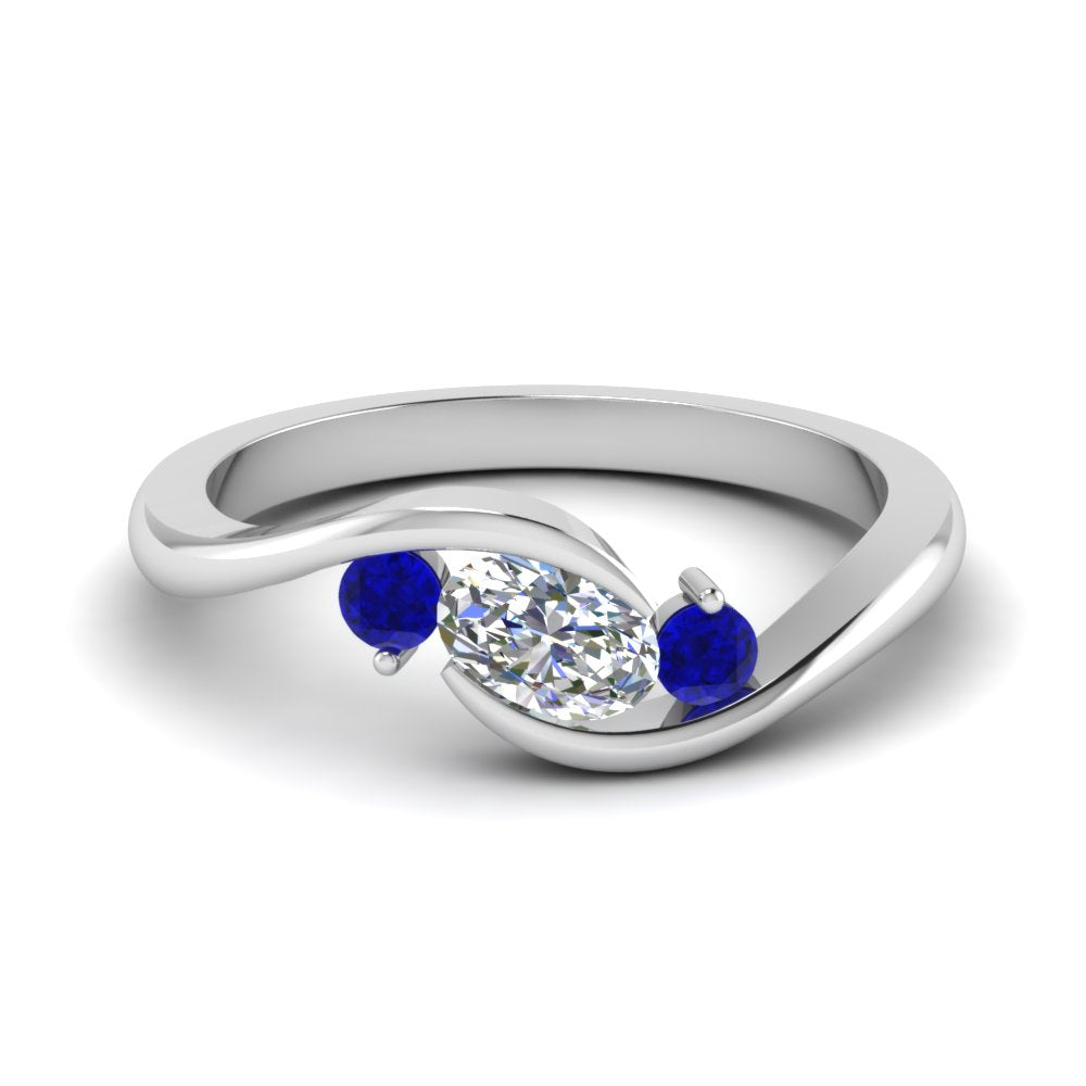 Twist 3 Stone Engagement Ring