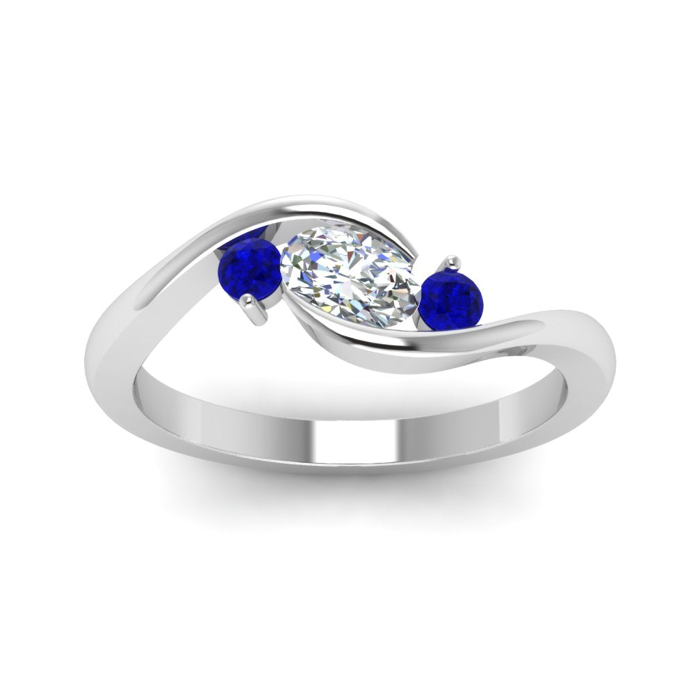 Twist 3 Stone Engagement Ring