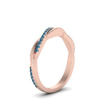 Load image into Gallery viewer, twist-blue-topaz-wedding-ring-in-rose-gold-fd8253bgicblto-nl-rg
