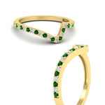Load image into Gallery viewer, twist-diamond-wedding-anniversary-band-with-emerald-in-FDENS3007BGEMGR-NL-YG
