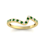 Load image into Gallery viewer, twist-diamond-wedding-anniversary-band-with-emerald-in-FDENS3007BGEMGR-NL-YG
