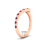 Load image into Gallery viewer, twist-diamond-wedding-anniversary-band-with-pink-sapphire-in-FDENS3007BGSADRPI-NL-RG
