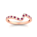 Load image into Gallery viewer, twist-diamond-wedding-anniversary-band-with-pink-sapphire-in-FDENS3007BGSADRPI-NL-RG
