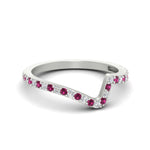 Load image into Gallery viewer, twist-diamond-wedding-anniversary-band-with-pink-sapphire-in-FDENS3007BGSADRPI-NL-WG
