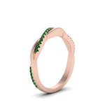 Load image into Gallery viewer, twist-emerald-wedding-ring-in-rose-gold-fd8253bgemgr-nl-rg
