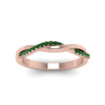 Load image into Gallery viewer, twist-emerald-wedding-ring-in-rose-gold-fd8253bgemgr-nl-rg
