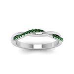 Load image into Gallery viewer, twist-emerald-wedding-ring-in-white-gold-fd8253bgemgr-nl-wg
