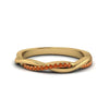 Load image into Gallery viewer, twist-orange-sapphire-wedding-ring-in-yellow-gold-fd8253bgsaor-nl-yg