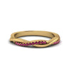 Load image into Gallery viewer, twist-pink-sapphire-wedding-ring-in-yellow-gold-fd8253bgsadrpi-nl-yg