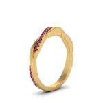 Load image into Gallery viewer, twist-pink-sapphire-wedding-ring-in-yellow-gold-fd8253bgsadrpi-nl-yg
