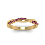 Load image into Gallery viewer, twist-pink-sapphire-wedding-ring-in-yellow-gold-fd8253bgsadrpi-nl-yg
