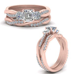 Load image into Gallery viewer, twisted-asscher-diamond-wedding-band-in-rose-gold-FDENS3301AS-NL-RG.jpg
