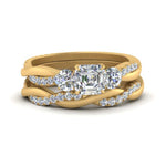 Load image into Gallery viewer, twisted-asscher-diamond-wedding-band-in-yellow-gold-FDENS3301AS-NL-YG.jpg
