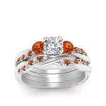 Load image into Gallery viewer, twisted-asscher-diamond-wedding-band-with-orange-sapphire-in-white-gold-FDENS3301ASGSAOR-NL-WG.jpg
