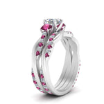 Load image into Gallery viewer, twisted-asscher-diamond-wedding-band-with-pink-sapphire-in-white-gold-FDENS3301ASGSADRPI-NL-WG.jpg
