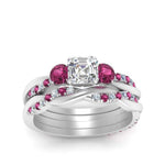 Load image into Gallery viewer, twisted-asscher-diamond-wedding-band-with-pink-sapphire-in-white-gold-FDENS3301ASGSADRPI-NL-WG.jpg
