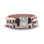 Load image into Gallery viewer, twisted-asscher-wedding-band-with-black-diamond-in-rose-gold-FDENS3301ASGBLACK-NL-RG.jpg
