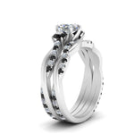 Load image into Gallery viewer, twisted-asscher-wedding-band-with-black-diamond-in-white-gold-FDENS3301ASGBLACK-NL-WG.jpg
