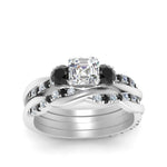 Load image into Gallery viewer, twisted-asscher-wedding-band-with-black-diamond-in-white-gold-FDENS3301ASGBLACK-NL-WG.jpg
