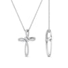 Load image into Gallery viewer, twisted-cross-pendant-with-diamond-in-platinum-FDPD10796-ANGLE2-NL-WG