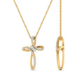 Thumbnail 6 - twisted-cross-pendant-with-diamond-in-yellow-gold-FDPD10796-ANGLE2-NL-YG