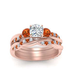 Load image into Gallery viewer, twisted-cushion-diamond-wedding-band-with-orange-sapphire-in-rose-gold-FDENS3301CUGSAOR-NL-RG.jpg
