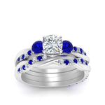 Load image into Gallery viewer, twisted-cushion-diamond-wedding-band-with-sapphire-in-white-gold-FDENS3301CUGSABL-NL-WG.jpg
