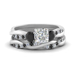 Load image into Gallery viewer, twisted-cushion-wedding-band-with-black-diamond-in-white-gold-FDENS3301CUGBLACK-NL-WG.jpg