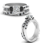 Load image into Gallery viewer, twisted-cushion-wedding-band-with-black-diamond-in-white-gold-FDENS3301CUGBLACK-NL-WG.jpg
