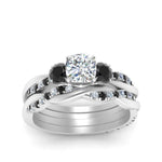 Load image into Gallery viewer, twisted-cushion-wedding-band-with-black-diamond-in-white-gold-FDENS3301CUGBLACK-NL-WG.jpg